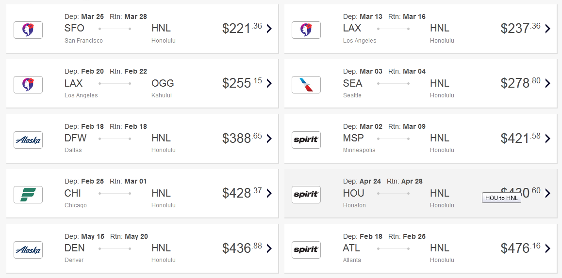 Cheap Flights to Hawaii